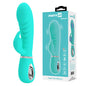 Party Up EDWARD Rabbit Vibe - Teal - Teal 20 cm USB Rechargeable Rabbit Vibrator-BI-014635-4-PU