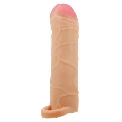 Party Up OWEN 1 Inch Extender Sleeve - Flesh 1 Inch Penis Extender Sleeve with Ball Strap-BI-026253-PU