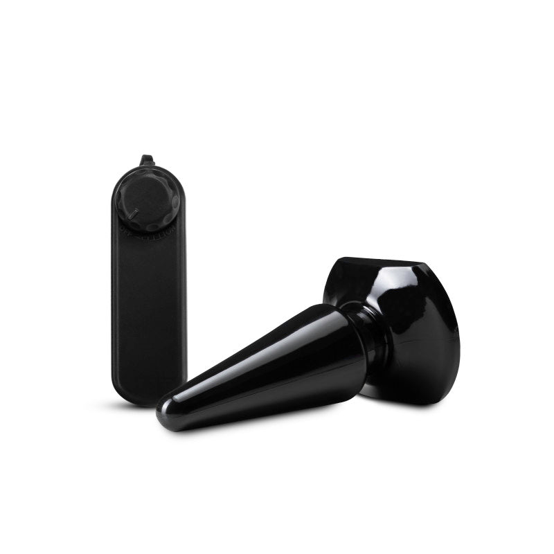 Anal Adventures Basic Vibrating Anal Pleaser - Black 10.1 cm Vibrating Butt Plug-BL-10605