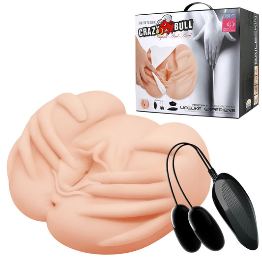 CRAZY BULL Vibrating Spread Torso - Flesh Vibrating Spread Torso Masturbator-BM-009022Z-1