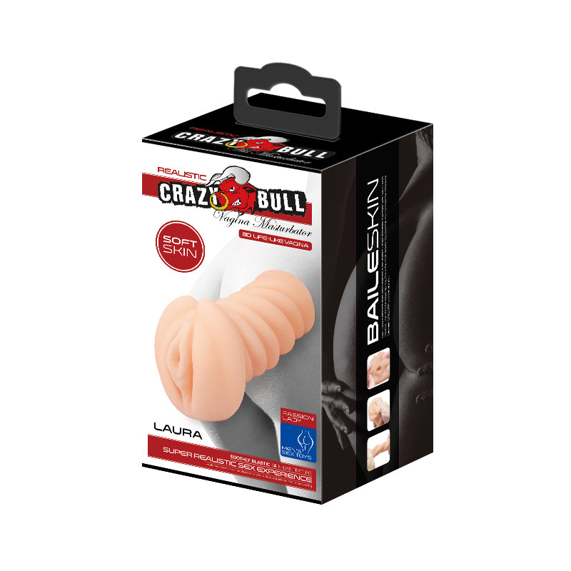 CRAZY BULL LAURA Vagina Stroker - Flesh Vagina Stroker-BM-009149