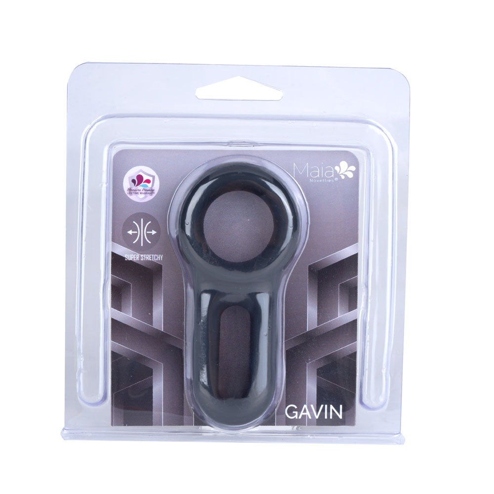 Maia GAVIN - Black Cock & Balls Ring-BO-25-14-BLACK