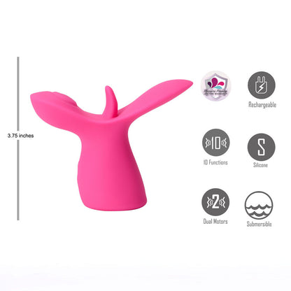 Maia OASIS - Pink - Pink USB Rechargeable Dual Motor Licking & Thumping Stimulator-BO-25-16-PINK
