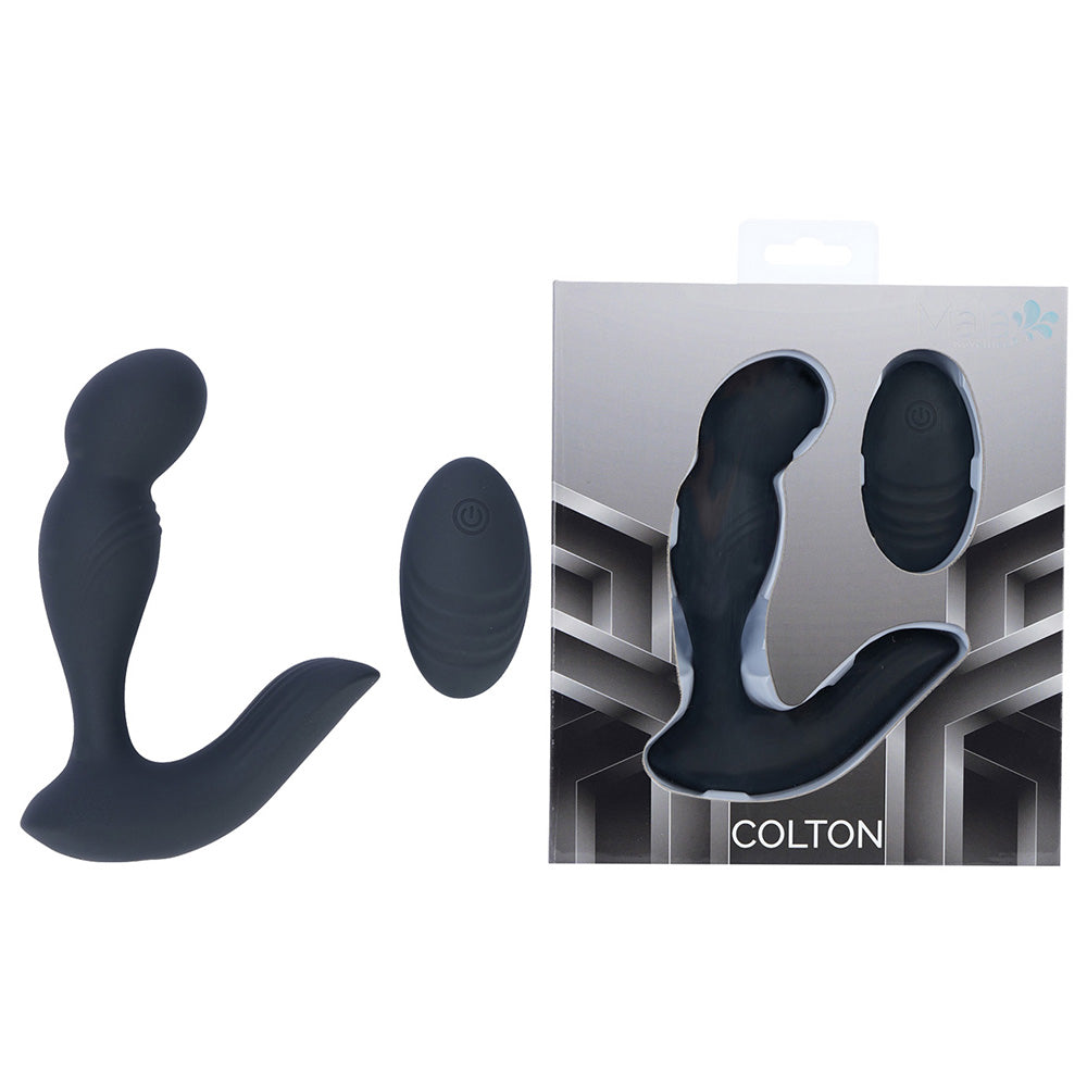 Maia COLTON - Black - Black USB Rechargeable Vibrating Prostate Massager with Wireless Remote - BO-25-24