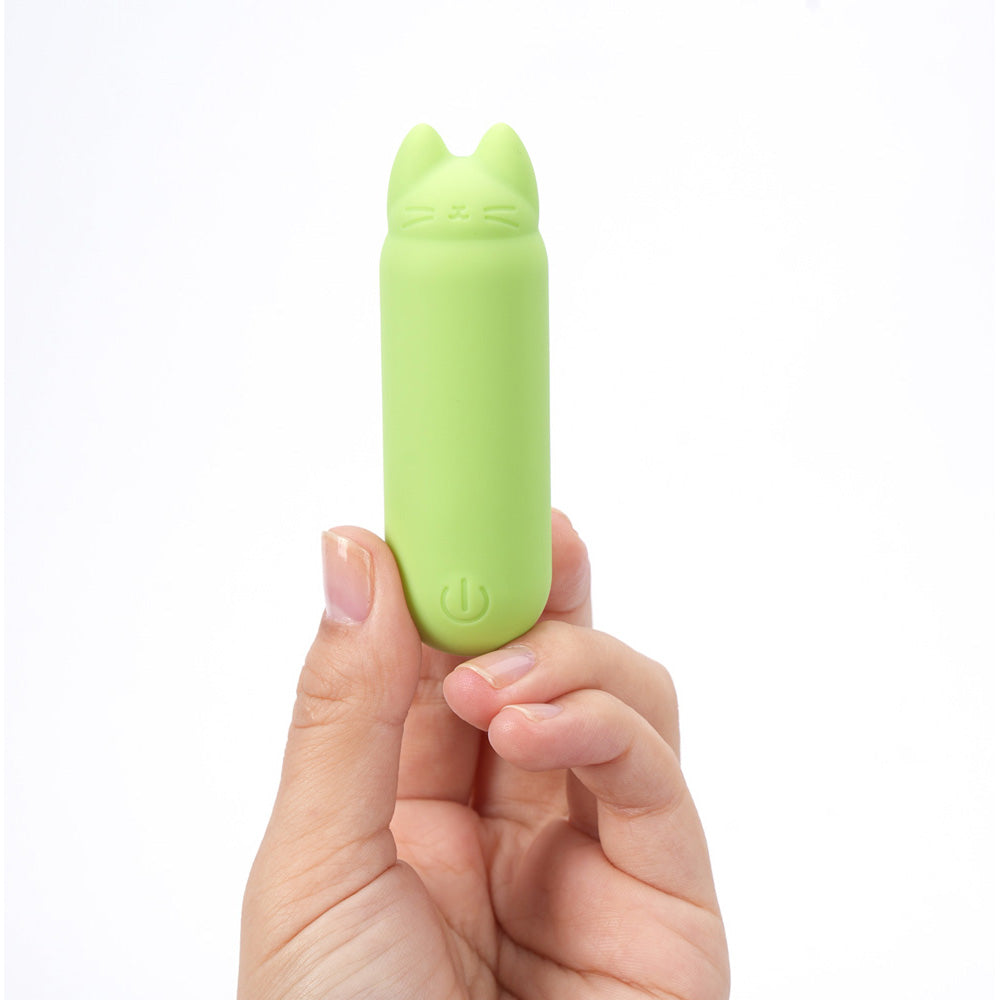 Maia ALLIE - Green 7.6 cm USB Rechargeable Vibrating Bullet - BO-25-28