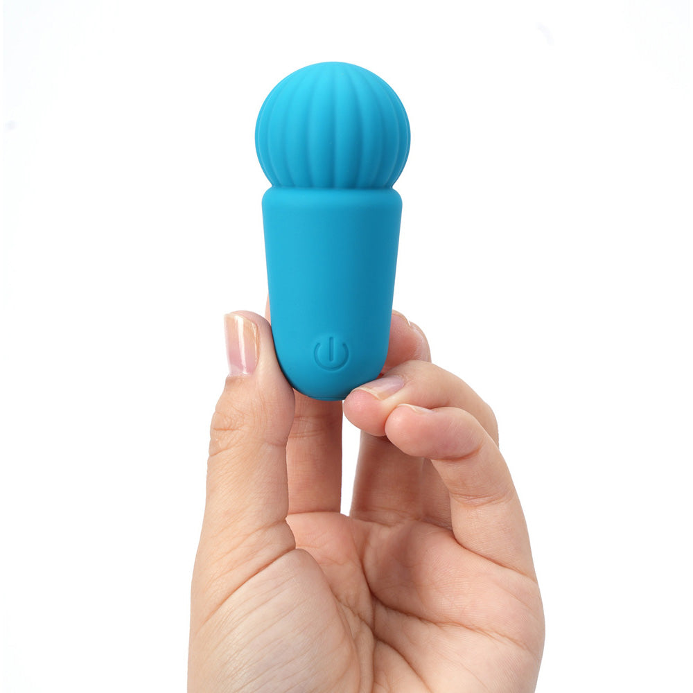 Maia INDI - Blue 7.6 cm USB Rechargeable Mini Vibrating Wand - BO-25-29