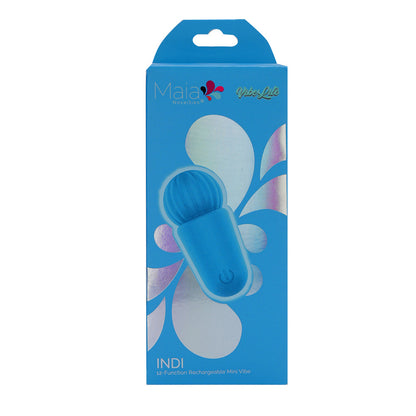 Maia INDI - Blue 7.6 cm USB Rechargeable Mini Vibrating Wand - BO-25-29