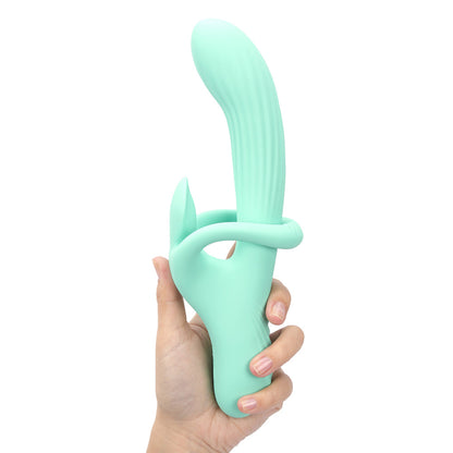 Maia TENLEY - Mint Green 24.1 cm USB Rechargeable Gyrating Rabbit Vibrator - BO-25-31-GREEN