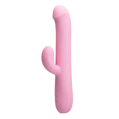 Party Up DEAN Wavy Rotation Vibe - Pink - Pink 23.8 cm USB Rechargeable Rotating Rabbit Vibrator-BW-069004-PU