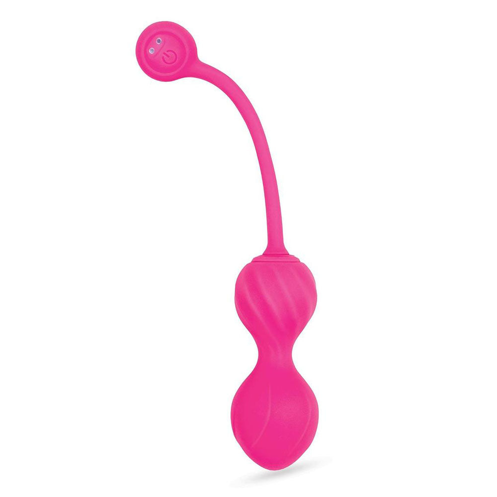 Bodywand Squeeze Remote-Control Pelvic Floor Trainer - Pink USB Rechargeable Weighted Kegel Balls with Remote-BW2003