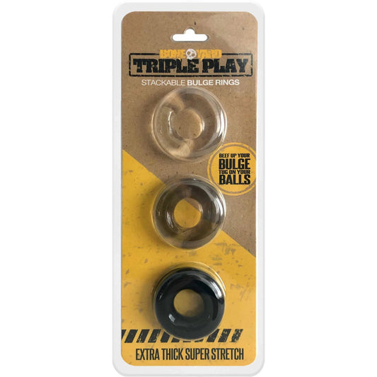 Boneyard Triple Play Cock Rings - 3 Pack-BY10000