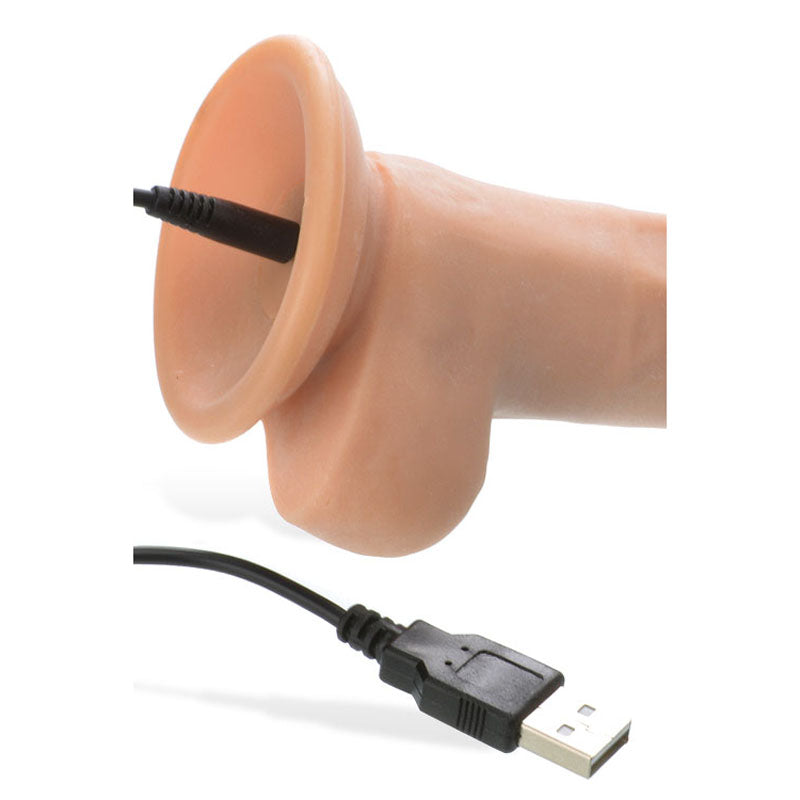 Adam & Eve Adams True Feel Rechargeable Dildo - Flesh 17.8 cm (7) USB Rechargeable Vibrating Dong-C206 1000