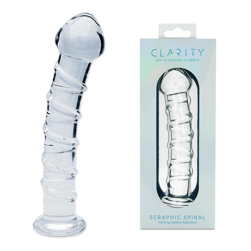 Clarity - Seraphic Spiral - Clear 16 cm Glass Dildo-CLA-01