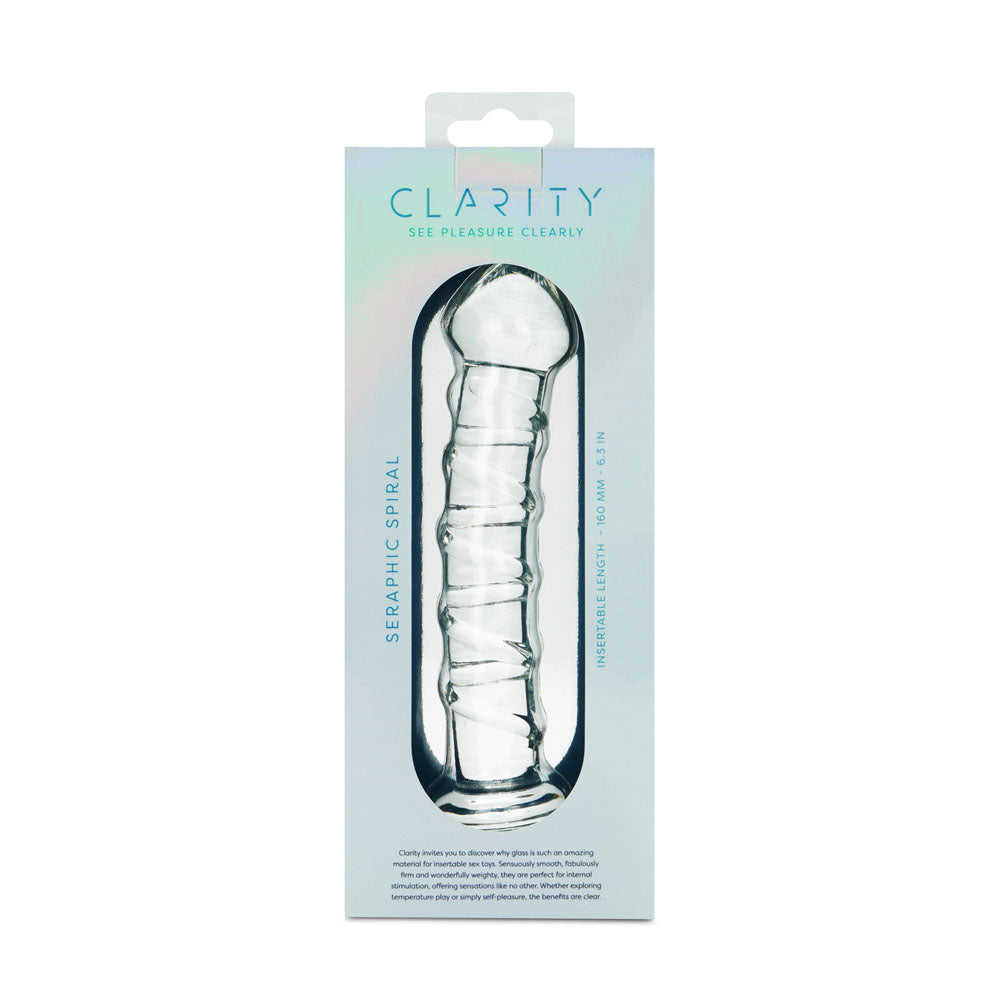 Clarity - Seraphic Spiral - Clear 16 cm Glass Dildo-CLA-01