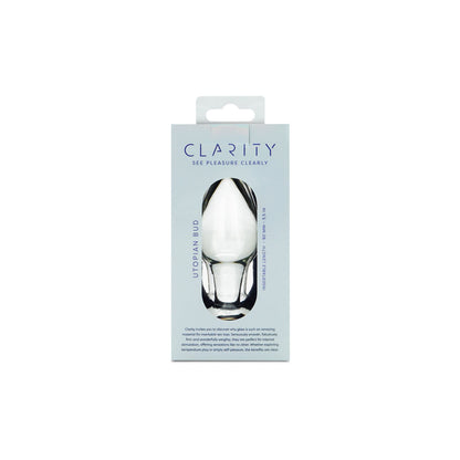 Clarity - Utopian Bud - Clear 8.9 cm Glass Butt Plug-CLA-12