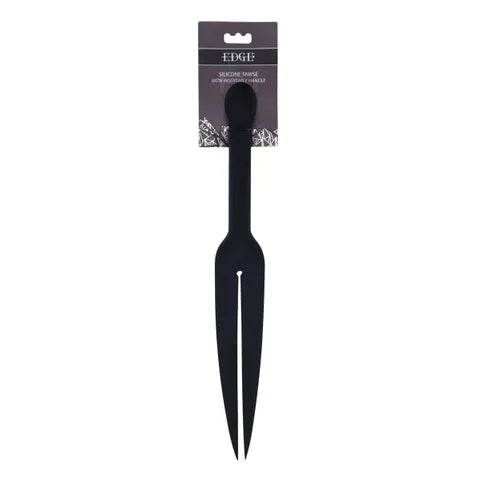 EDGE Silicone Tawse - Black Silicone Tawse Whip with Insertable Handle