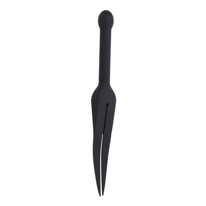 EDGE Silicone Tawse - Black Silicone Tawse Whip with Insertable Handle