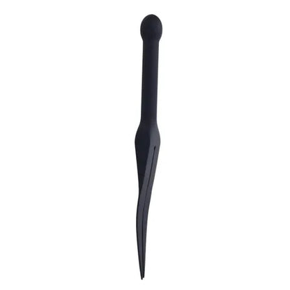 EDGE Silicone Tawse - Black Silicone Tawse Whip with Insertable Handle