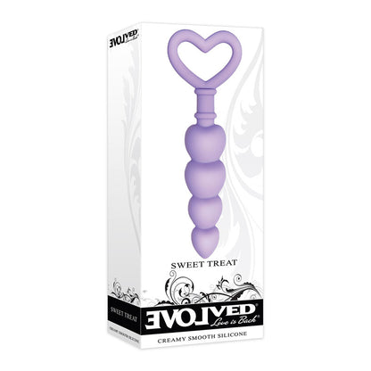 Evolved Sweet Treat - Purple 11.5 cm Beaded Butt Plug with Handle-EN-BP-6467-2