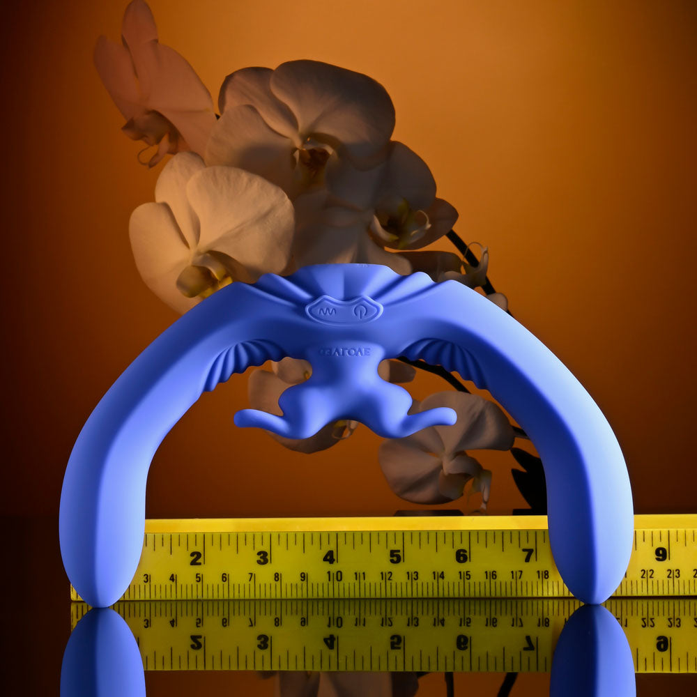 Evolved LOVEBIRDS - Purple 20.8 cm USB Rechargeable Double-Ended Rabbit Vibrator with Remote-EN-RS-6015-2