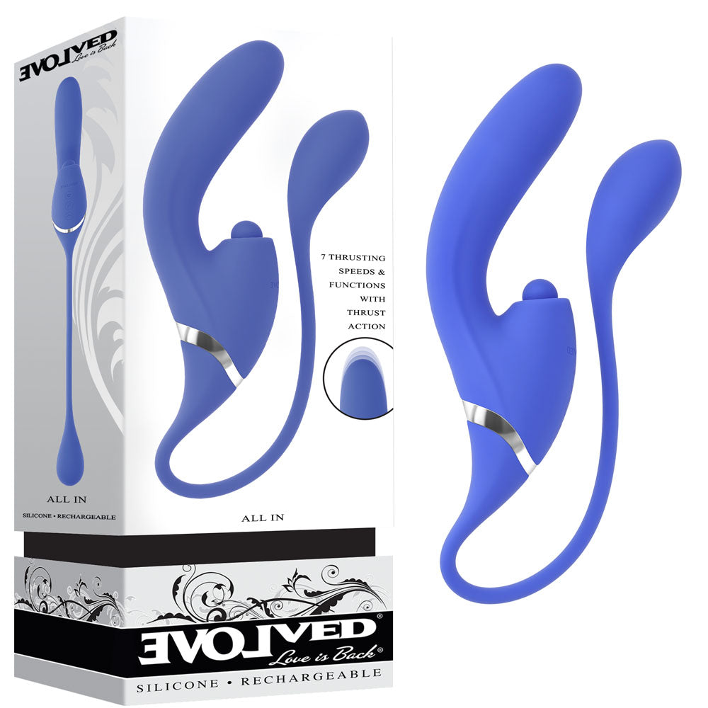 Evolved ALL IN - Purple USB Recahrgeable Triple Stimulating Vibrator-EN-RS-6152-2