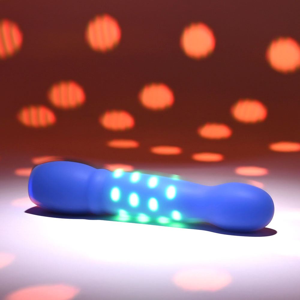 Evolved DISCO DIVA - Blue 20.9 cm USB Rechargeable Light Up Vibrator-EN-RS-6169-2