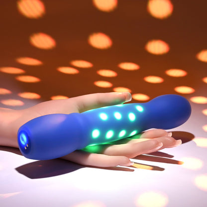 Evolved DISCO DIVA - Blue 20.9 cm USB Rechargeable Light Up Vibrator-EN-RS-6169-2