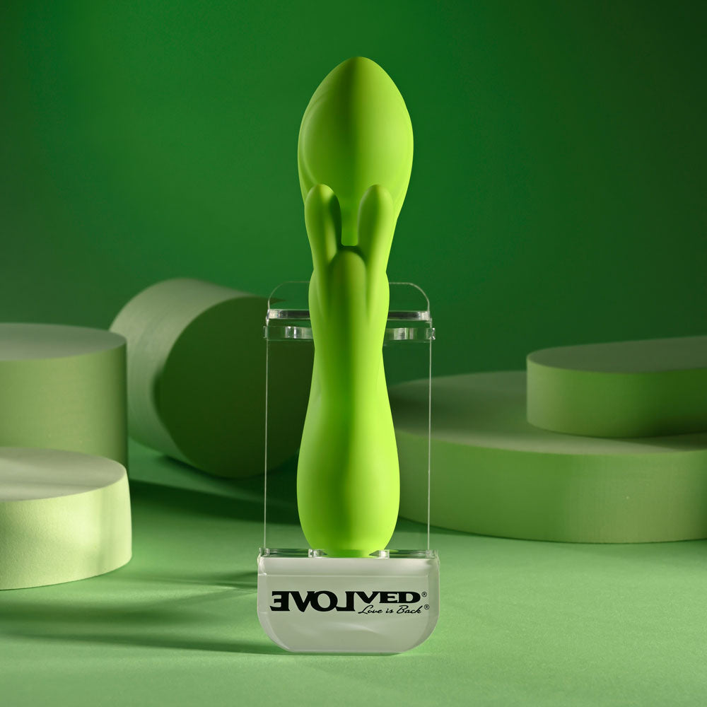 Evolved BRAT BUNNY - Green 16.2 cm USB Rechargeable Rabbit Vibrator-EN-RS-6787-2