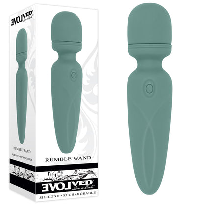 Evolved RUMBLE WAND - Olive Greeb 13.4 USB Rechargeable Mini Massage Wand-EN-RS-6848-2