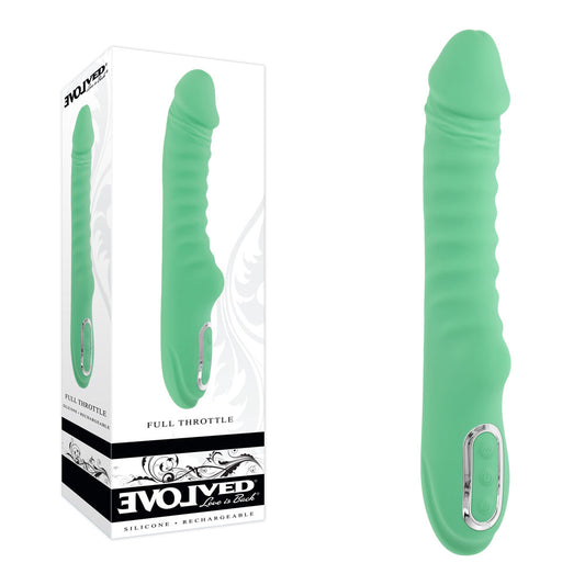 Evolved FULL THROTTLE - Mint Green 24.1 cm USB Rechargeable Vibrator-EN-RS-6909-2