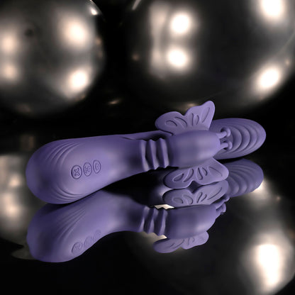 Evolved WINGS OF FRENZY - Purple USB Rechargeable Butterfly Vibrator - EN-RS-7166-2