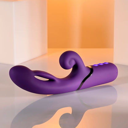 Evolved PLEASURE PUFF - Purple 24.1 cm USB Rechargeable Inflatable Rabbit Vibrator-EN-RS-7234-2