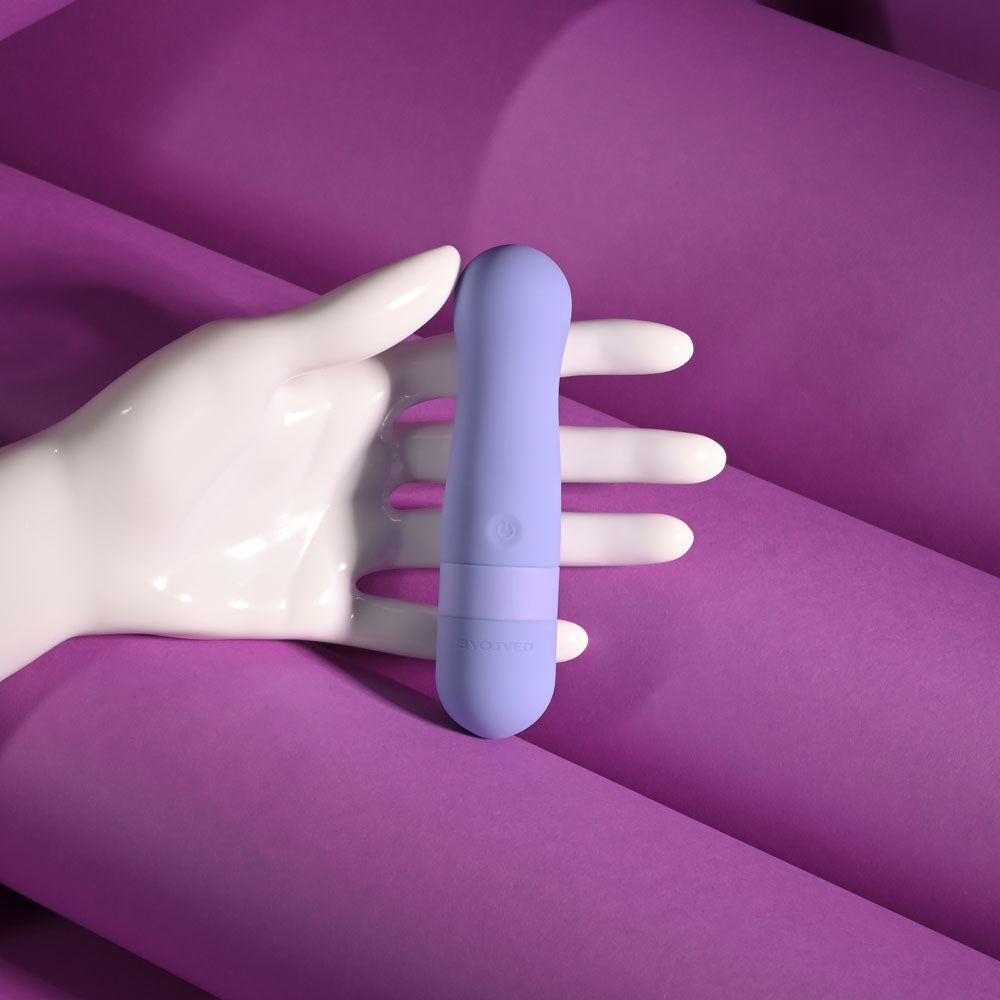 Evolved SQUISHY BULLET - Purple 11 cm USB Rechargeable Bullet - EN-RS-7272-2