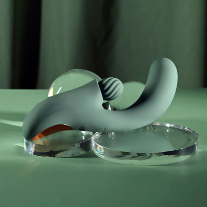 Evolved SPIRAL CHARM - Green 18 cm USB Rechargeable Rabbit Vibrator - EN-RS-7425-2