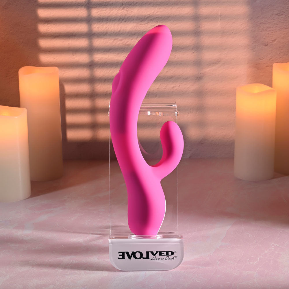 Evolved G-TAPPER - Pink USB Rechargeable Rabbit Vibrator-EN-RS-7616-2