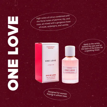 Eye Of Love One Love Pheromone Perfume - 50 ml Rose Scented for Women 