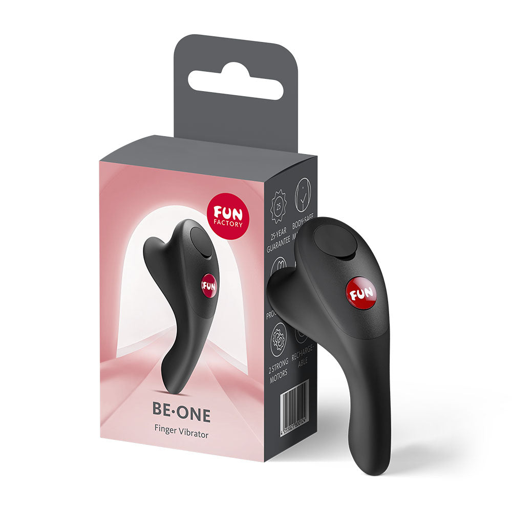 Fun Factory BE-ONE Black - Black USB-C Rechargeable Finger Stimulator - FF000948BK01