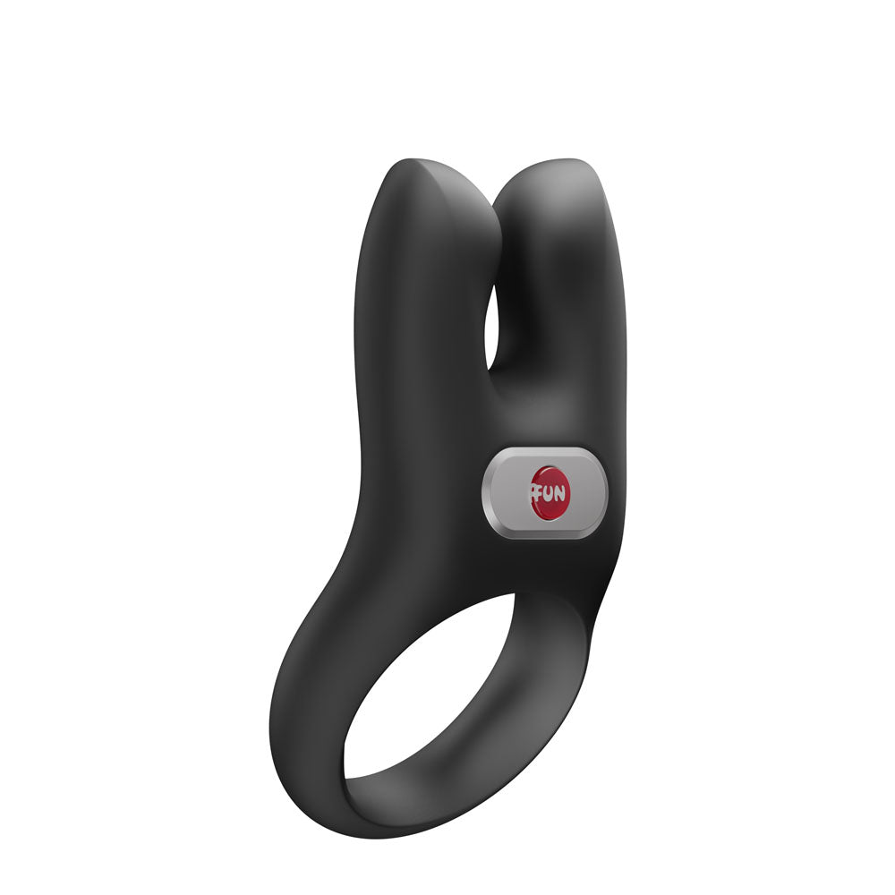 Fun Factory NOS PRO Black - Black USB-C Rechargeable Vibrating Cock Ring-FF000980BK01