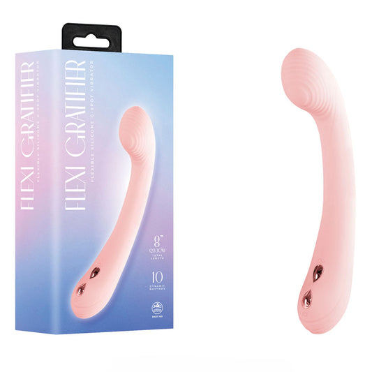 Flexi Gratifier - Pink 20 cm USB Rechargeable VIbrator - FPBS018A00-027