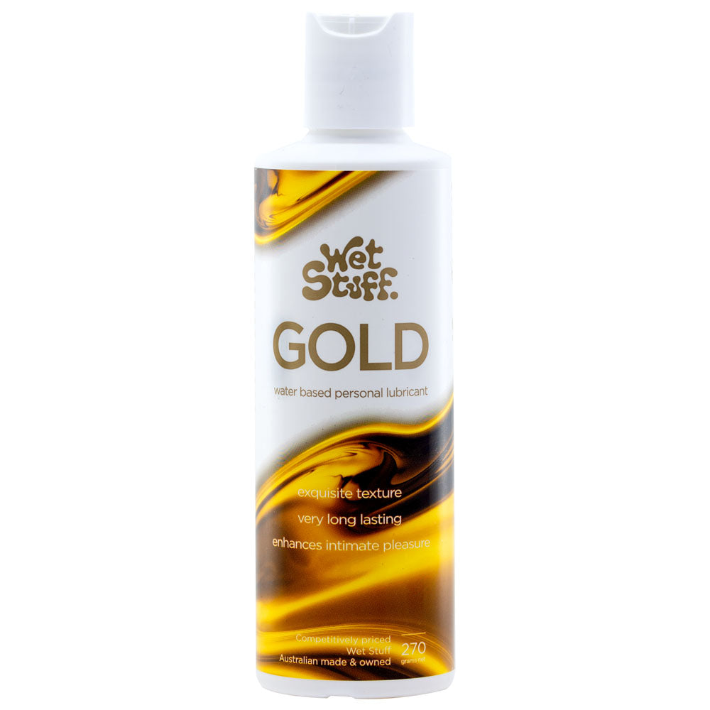 Wet Stuff Gold - 270g Disktop - Water Based Lubricant - 270 gram Bottle-GW10962
