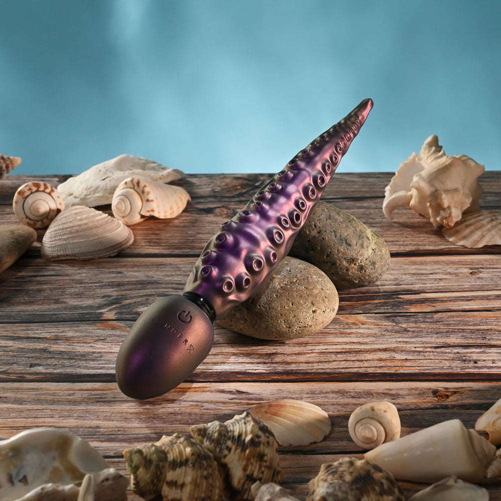 Gender X INTO THE DEEP - Purple 21.7 cm USB Rechargeable Tentacle Fantasy Massage Wand - GX-RS-7395-2