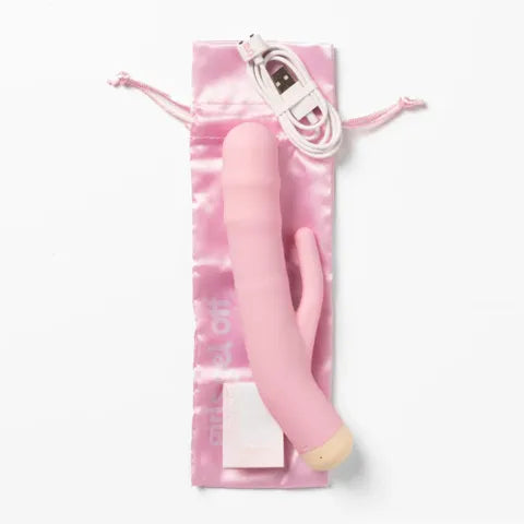 Girls Get Off - DeeDee - Pink 19 cm USB Rechargeable Thrusting Rabbit Vibrator