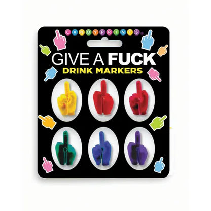 Give A Fuck Drink Markers - Novelty Drink Markers - Set of 6