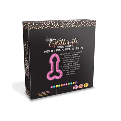 Glitterati Neon Pink Penis Sign - Novelty Neon Light