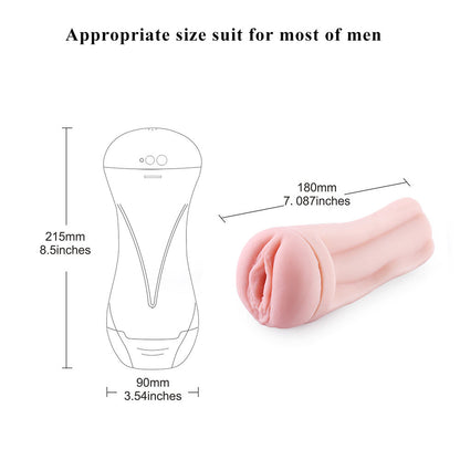 Hismith Vibrating Vagina Stroker Machine Attachment - USB Rechargeable Vibrating Vagina Stroker for Hismith Sex Machines - HSA15
