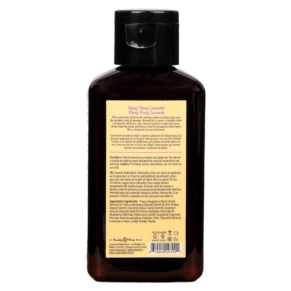 EB Hemp Seed Massage Oil YLANG YLANG LAVENDER - 60 ml - Ylang Ylang & Lavender Scented Massage Oil - 60 ml Bottle-HSBNMAS234