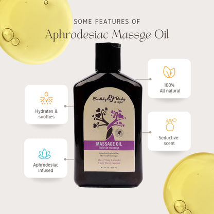 EB Hemp Seed Massage Oil YLANG YLANG LAVENDER - 250 ml - Ylang Ylang & Sandalwood Scented Massage Oil - 250 ml Bottle-HSBNMAS834