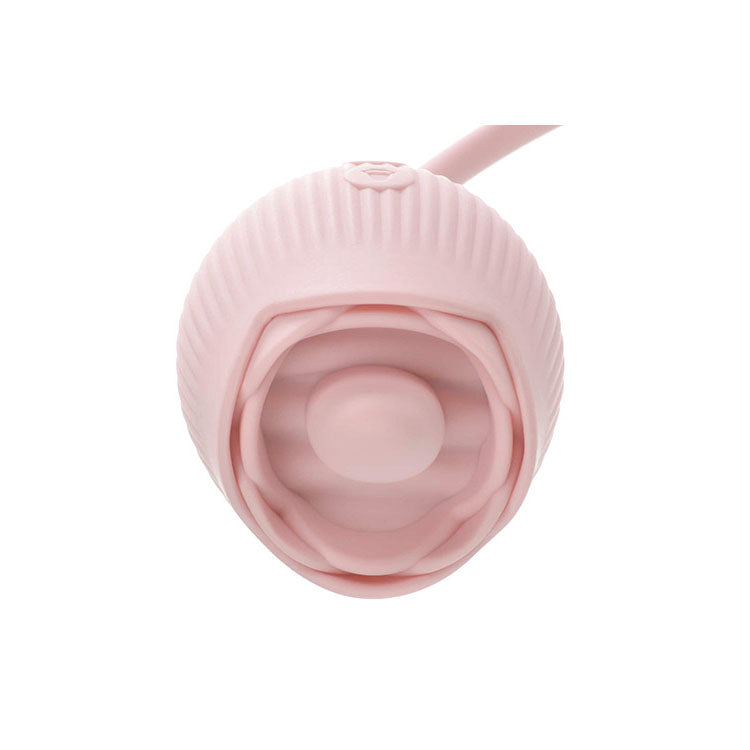 Adam & Eve THRUST & TICKLE Rose Vibrator - Pink USB Rechargeable Flickering Rose Stimulator with Thrusting Bullet-I489 6200