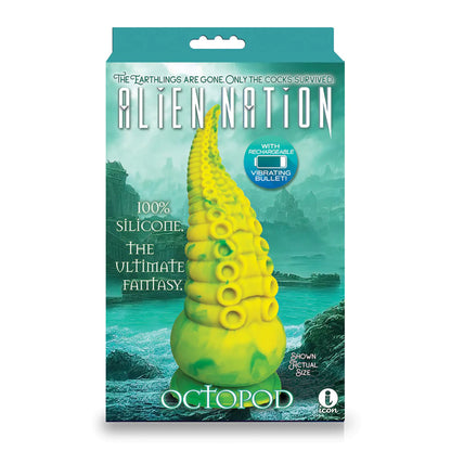 Alien Nation - Octopod - Yellow/Green 22.9 cm USB Rechargeable Vibrating Fantasy Dong