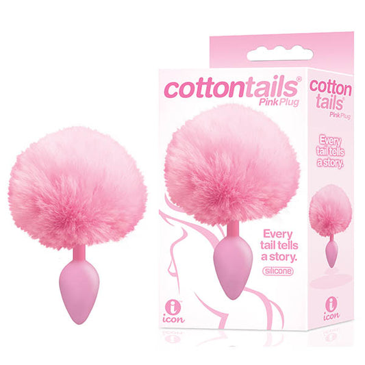 The 9s Cottontails - Pink Butt Plug with Bunny Tail-IC2641-2